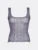 Floral Print Frills Mesh Crop Top Women Sweet Summer Tank Vest Camisole Korean Fashion
