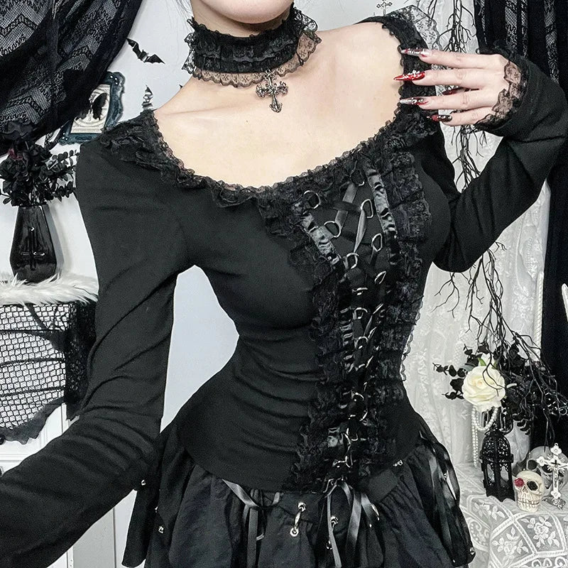 Lace-Up Choker Corset