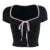 Europe and the United States style y2k summer new women’s fashion short-sleeved square collar T-shirt slim low waist