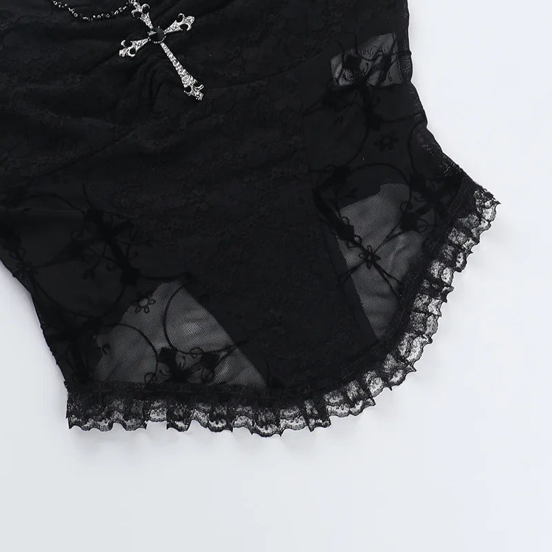 Chain Detachable Lace Corset