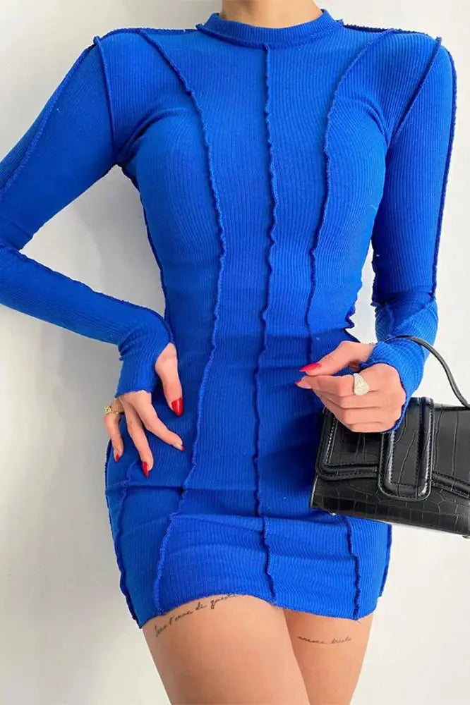 Elegant Long Sleeve Bodycon Mini Dress