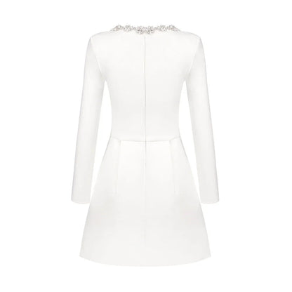 Illyria Long Sleeve Rhinestone A Line Dress
