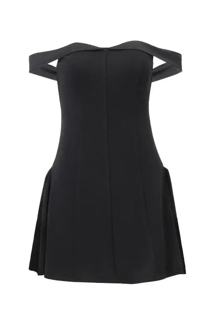 V-Neck Backless Mini Dress