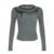 Solid Chain Print O-Neck Long Sleeve Women Blouses Gothic Punk Chic Fashion Autumn Basic Trendy Top Tees
