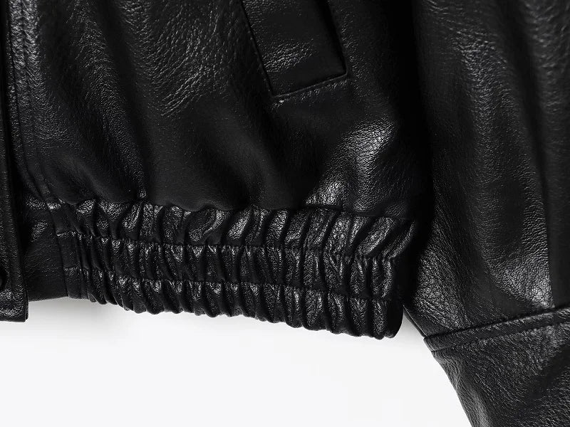 Office Style Faux Leather Jacket