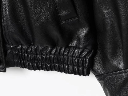 Office Style Faux Leather Jacket
