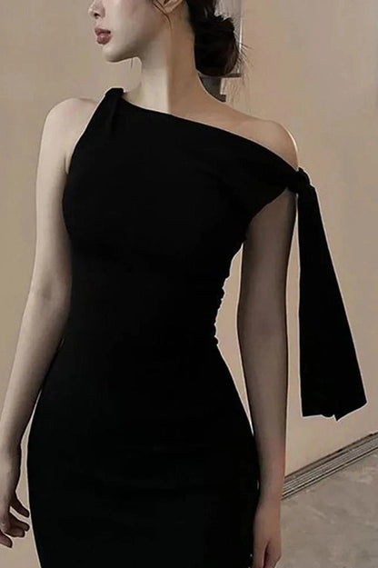 One Shoulder Strap Mini Dress
