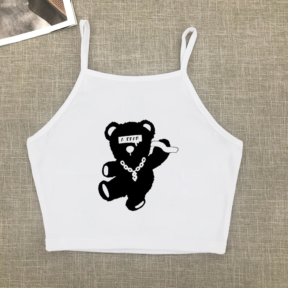 Short-sleeved T-shirt pure cotton women  summer new spice girls high waist slim short crop clothing tide sweet and spicy