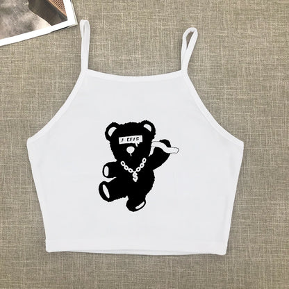 Short-sleeved T-shirt pure cotton women  summer new spice girls high waist slim short crop clothing tide sweet and spicy