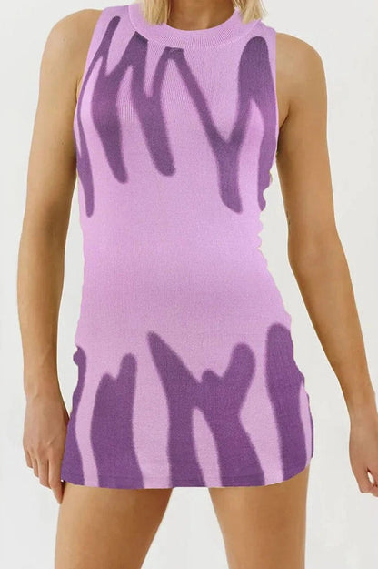 Backless Straps Sleeveless Slim Fit Mini Dress