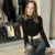 Solid Knit Rib Long Sleeve Slim High Waist Crop Top Tshirt Casual Clothing Autumn Fashion Korean Manufacturer Streetwear