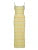 Yellow Gradient Stripe Slim Elegant Spaghetti Straps Long Dresses Women Split Side Sexy Rib Knit Beach Boho Vacation Outfits