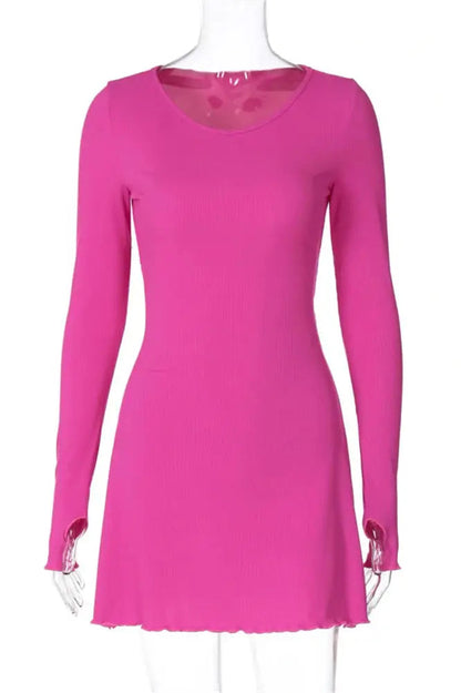 Ruffled Bandage Mini Dress - Ruffled Mini Dress