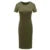 Summer Women Dresses Knee-Length Shinny Casual Short Sleeve Bandage Bodycon Sheath Dress Vestidos