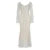 Fairycore Retro Flowers Lace V-Neck tulle Dresses Women Gentle Elegant Flared Sleeve Mermaid s Trendy Dresses