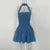White Halter Dress For Women’s Elegant Sleeveless Bodycon Short Dresses A-Line Patchwork Beach Holiday Dresses Vestido
