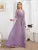 Wrap Belted Maxi Glitter Dress