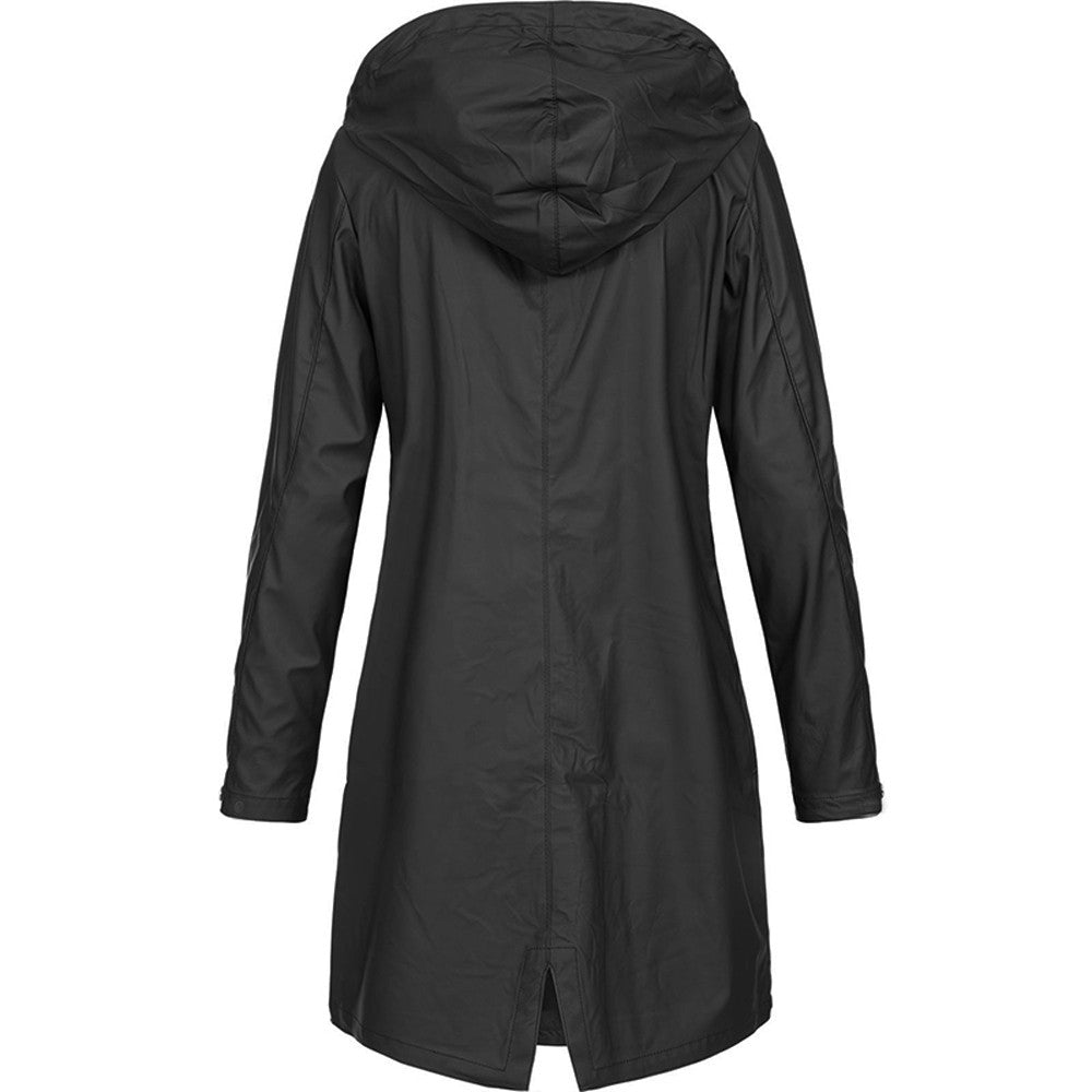 Chaqueta impermeable amarilla con capucha para mujer | Ideal para actividades al aire libre