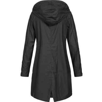 Chaqueta impermeable amarilla con capucha para mujer | Ideal para actividades al aire libre