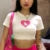 Fashion Y2K Women’s Short sleeved Clothing Love Print Summer Sexy T-shift