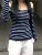 Japanese Basic Slim Long Sleeve Stripe Tee Off Shoulder O Neck Korean Street Style Spring Autumn Y2K Gray T Shirt Women