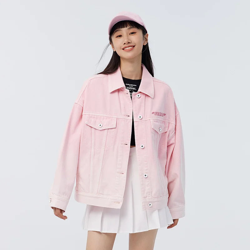 Denim Jacket Women Gradual Loose Temperament  Spring New Embroidered Jacket Trend