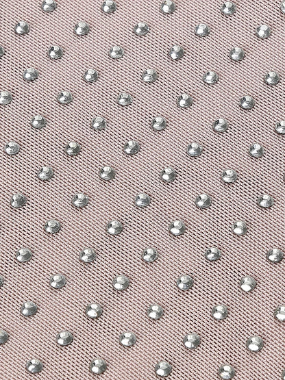 Sparkling Elegant Rhinestone Mesh Halter Backless Party Dress