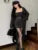 Autumn Winter New Knitted 3-piece Skirt Set Women Solid Long Cardigan Strapless Crop Top Mini Skirt Y2K Korean Chic Knitwear New