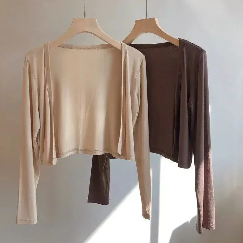 Women Thin Cardigan Long sleeves shirt Sun Protection Clothing Plus size Loose Air-conditioned cover up fashion front-open Tops