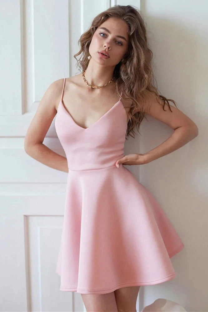 Elegant Straps High Waist Zipper Mini Dress
