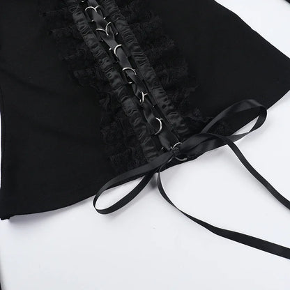 Lace-Up Choker Corset