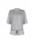 Gray Solid O Neck Loose Basic Casual Half Sleeve T Shirt And Shorts 2 Pieces Sets Women Leisure Homewear