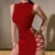 Y2K Summer New Sexy Tank Top Tie up Skirt Sexy High Split Tie up Skirt Children