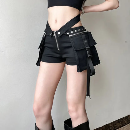 Y2K Streetwear Low-Waist Shorts