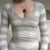 Y2K Grunge Emo 00s Vintage T Shirt Black Grey Striped V Neck Long Sleeve Jumper Tops Chic Women Autumn Retro Mall Goth Tees