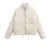 Winter New Women’s Clothing Style Commuting Leisure Warm Stand Collar Loose Pocket Diamond Grid Cotton Coat