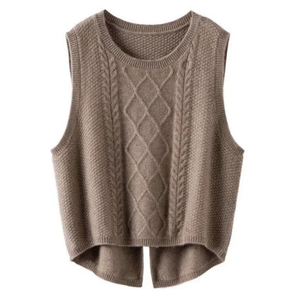 Women V-neck Sweater Vest Solid Sleeveless Preppy Style Sweet Knitted Vest Female Casual Pullover Waistcoat Fall Winter