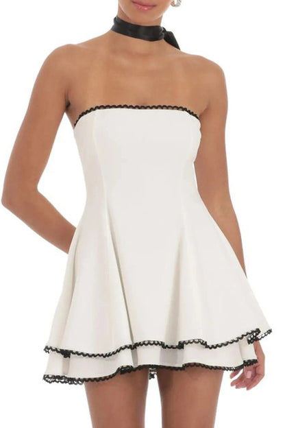Strapless A-Line Mini Dress