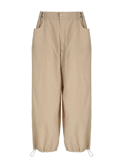 Street Style Casual Loose Adjustable Waist Baggy Cargo Pants Women Fashion Streetwear