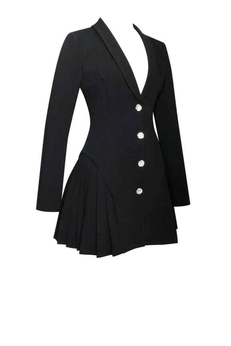 Vestido mini blazer negro Ria