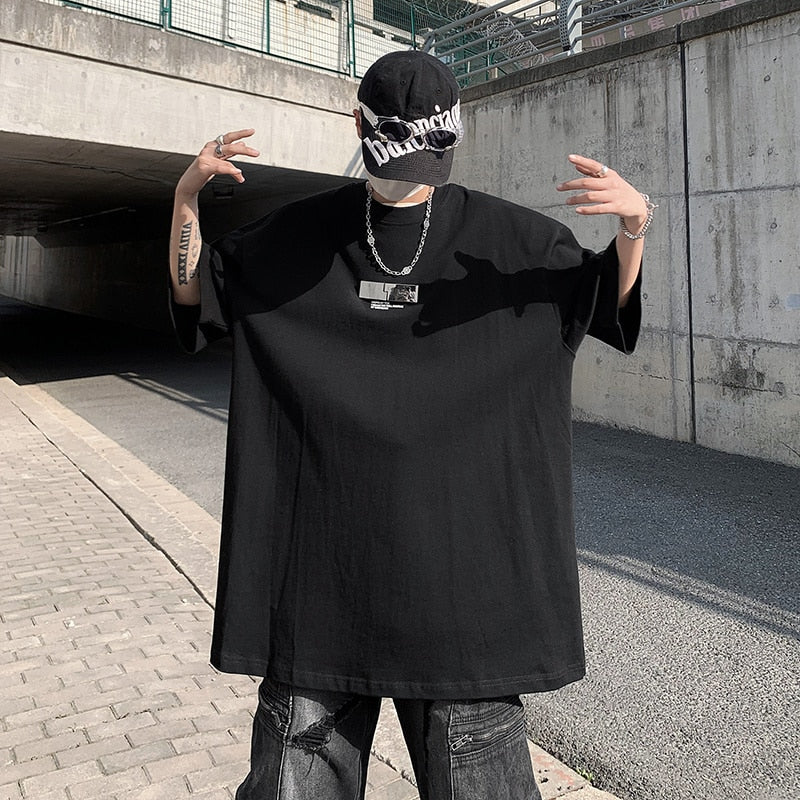 Spicy Boy Short Sleeve Metal Clip Design High Street T-shirt Japanese Style Y2k Tops Harajuku Loose Casual Tees
