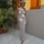 Sexy Knitted 3d Flower Halter Long Dress Women Crochet Hollow Out Sleeveless Blue Maxi Dresses  New Lady Beach Vacation Robe