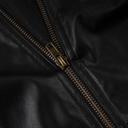 Black Zipper Crop Jacket