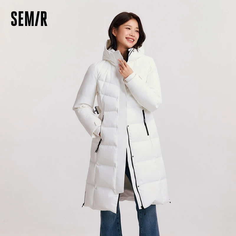 Down Jacket Women Long Length Parka  New Winter Goose Down Warm Outdoor Windproof Outerwear