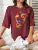 Painted Lady Face Personality Design Print T Shirt Female Street Comfortable T-Shirt Soft Casual Tops Breathable Short Sleeve