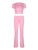 Gray Solid Slim Basic Sports Sexy 2 Pieces Yoga Sets Women O Neck Short Sleeve Tee & Chic Low Waist Skinny Pants Tracksuit S-XL