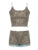 Contrast Lace Trim Leopard Print 2 Pieces Sets Womens Sleeveless Cropped Camisole And Skinny Shorts Rave Baddie Outfits