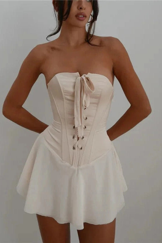 Strapless A-Line Mini Dress