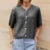 Vintage Button Up Short Sleeve Cardigans Preppy Aesthetic Y2K Knitted Sweater T-shirt Women Loose Fit Knitwear Tops High Street