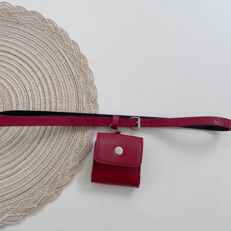 Solid Vintage Mini Handbags All Match Y2k Aesthetic Simple Belt Top-Handle Bags Casual Waist Packs Trendy